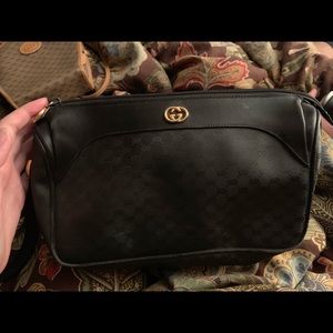 Authentic Vintage 80s Monogram Crossbody Gucci Bag